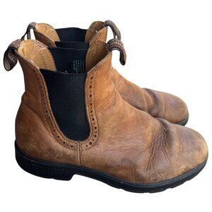 Blundstone Original High Top Boots Brown Leather Chelsea AU6  US W 9/ M 7